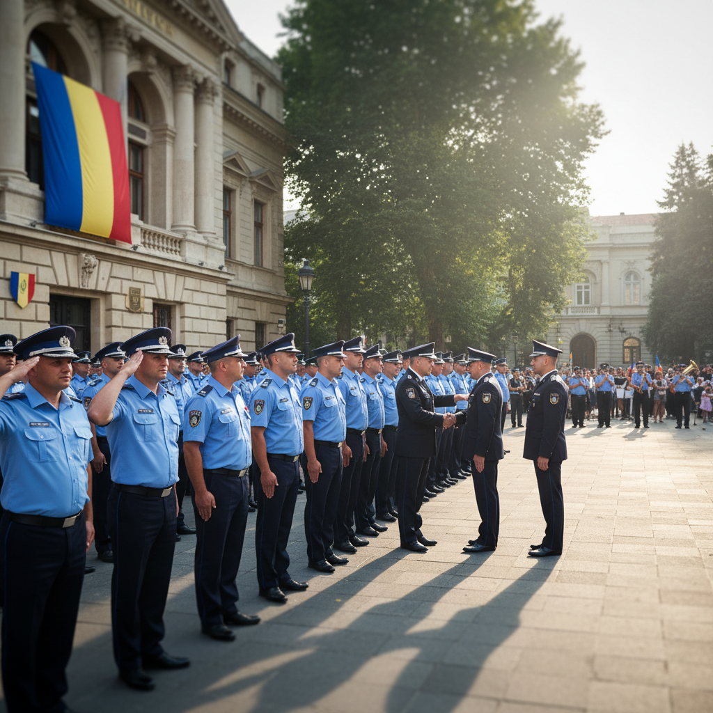 Avansări în grad în structurile MAI Arad cu ocazia Zilei Naționale a României