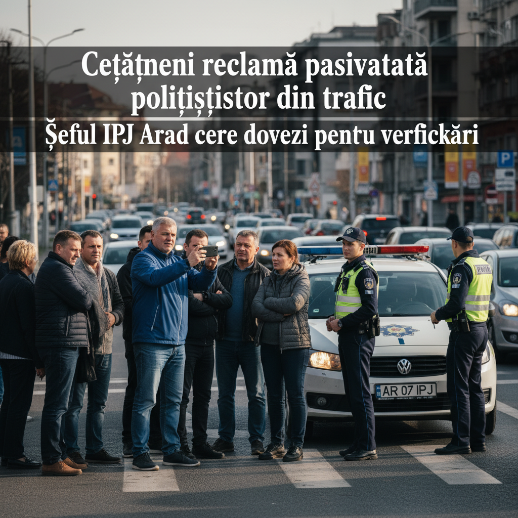 Cetățenii sesizează lipsa de reacție a polițiștilor din trafic, șeful IPJ Arad solicită dovezi pentru investigare