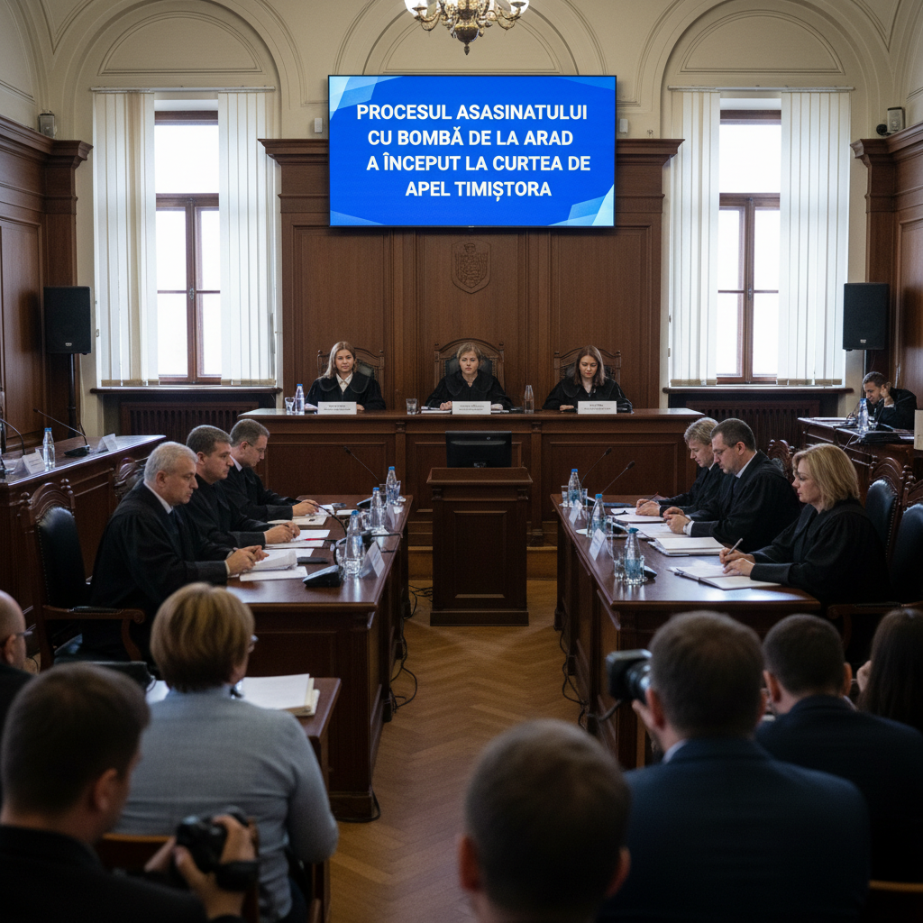 Începerea procesului asasinatului cu bombă de la Arad la Curtea de Apel Timișoara