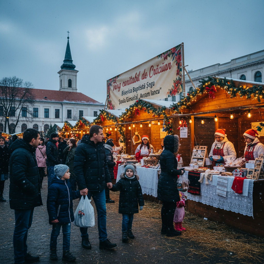 Târg Caritabil de Crăciun Organizat de Biserica Baptistă Șega și Școala Gimnazială Avram Iancu